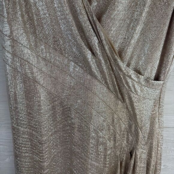 Lauren Ralph Lauren Evening Metallic Fit and Flare Gown Dress 8 - Picture 5 of 10